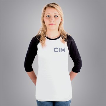 Fitted Chartered Institute of Marketing Graduation 3/4 sleeve Baseball T-shirt