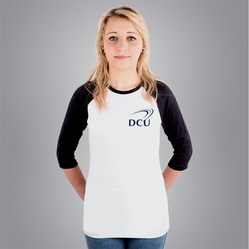 Fitted Dublin City University Graduation 3/4 sleeve Baseball T-shirt