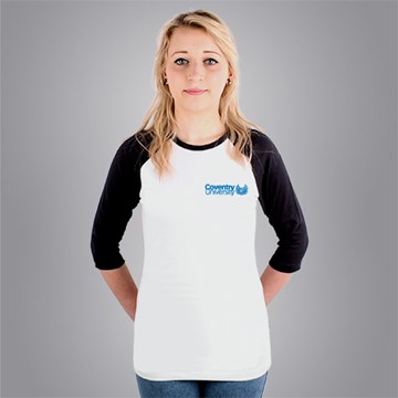 Fitted Coventry University Graduation 3/4 sleeve Baseball T-shirt